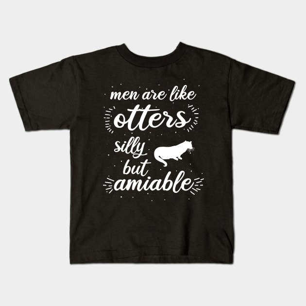 Men otter lover animal design love fan Kids T-Shirt by FindYourFavouriteDesign